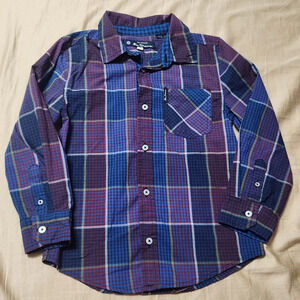 Boys Ben Sherman‎ plaid button down shirt size 6